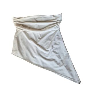 Urban Outfitters Cream Asymmetrical Folded Waist Skirt